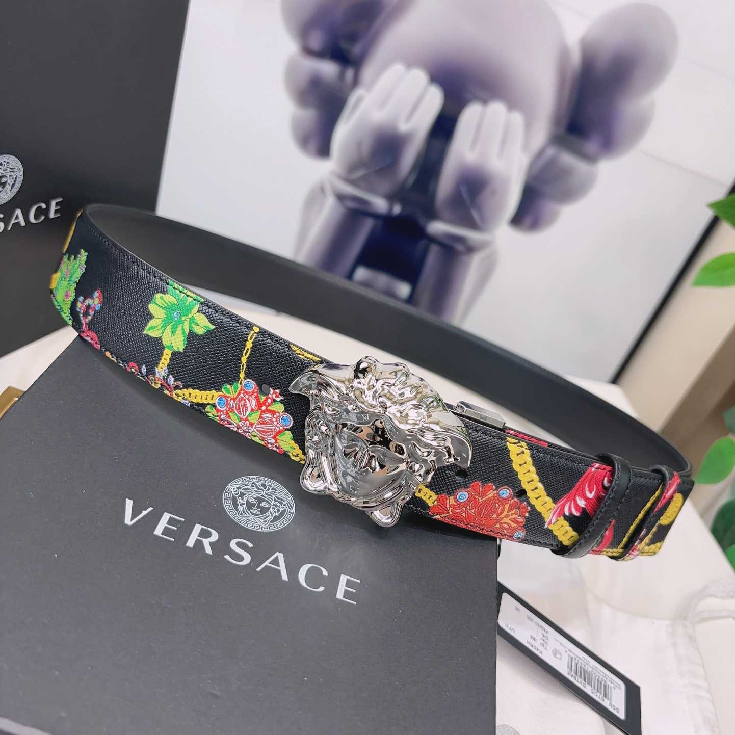 Versace Reversible Barocco Leather Belt  40mm - FashionPlug
