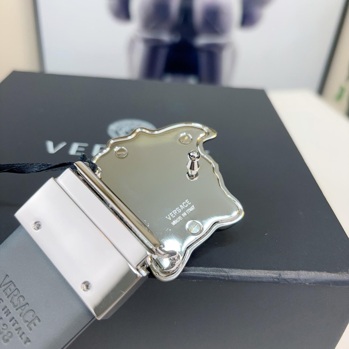 Versace Leather Belt   40mm - FashionPlug