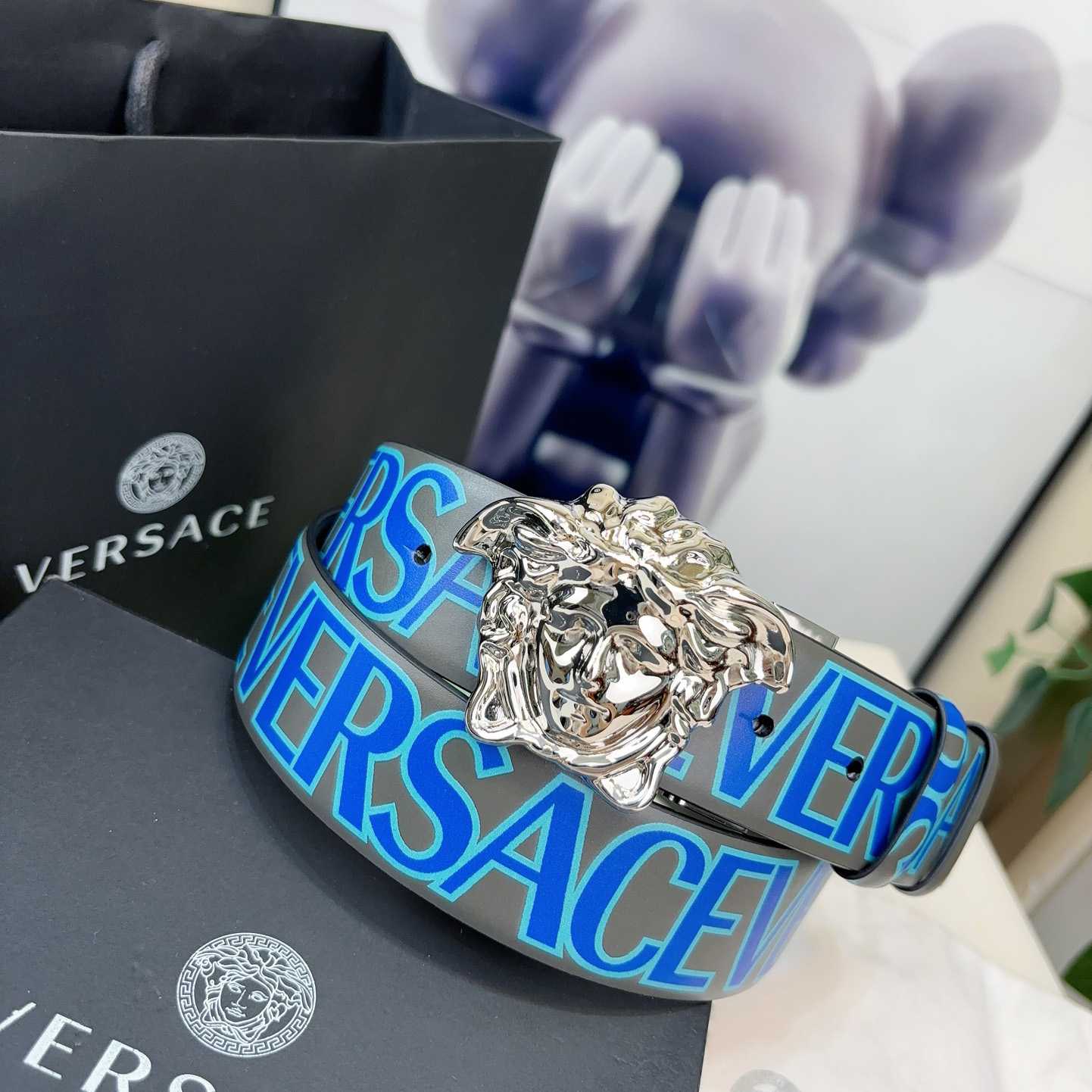 Versace Leather Belt   40mm - FashionPlug