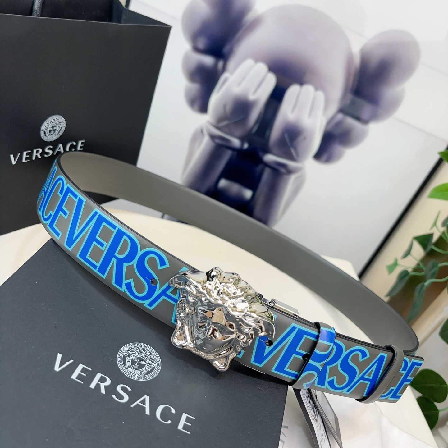 Versace Leather Belt   40mm - FashionPlug