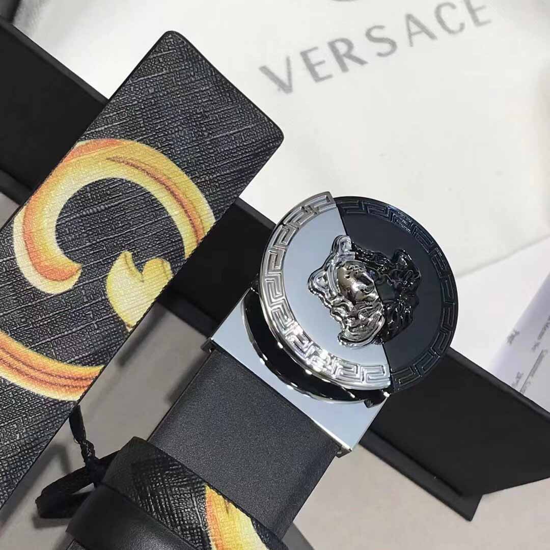 Versace Leather Belt   35mm - FashionPlug