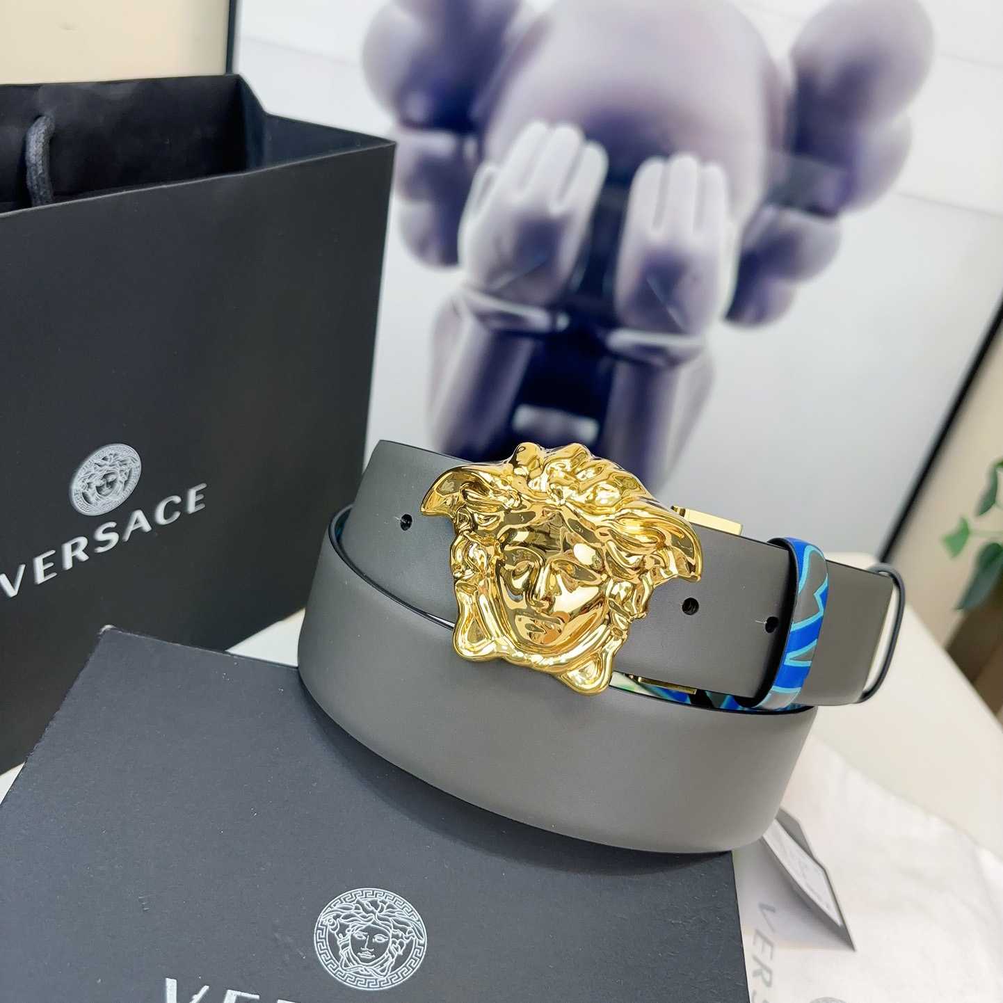 Versace Leather Belt   40mm - FashionPlug
