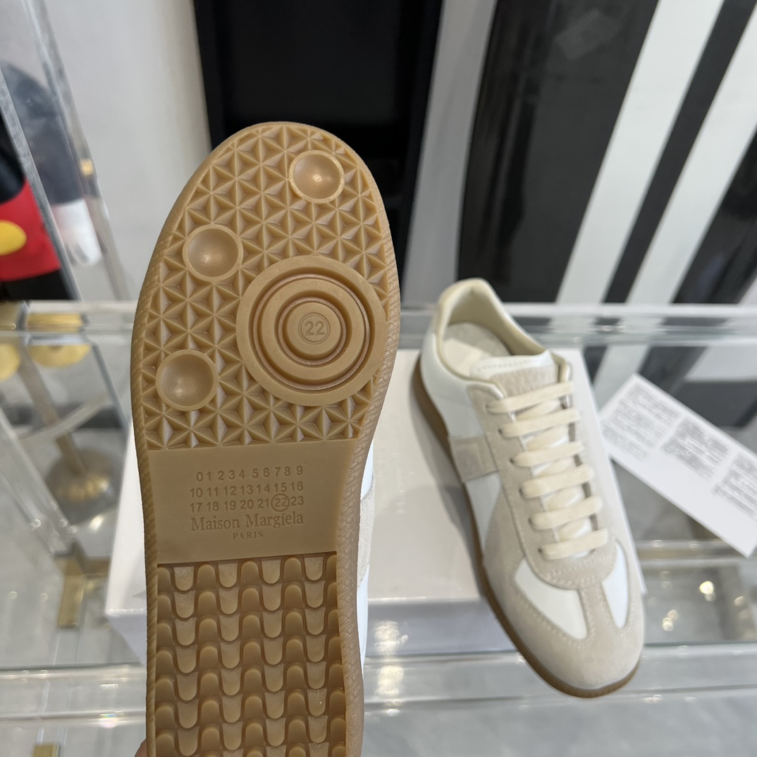 Maison Margiela Suede And Fabric Sneakers - FashionPlug