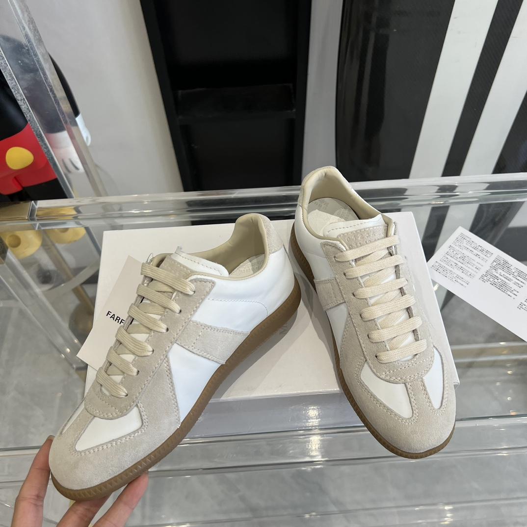 Maison Margiela Suede And Fabric Sneakers - FashionPlug