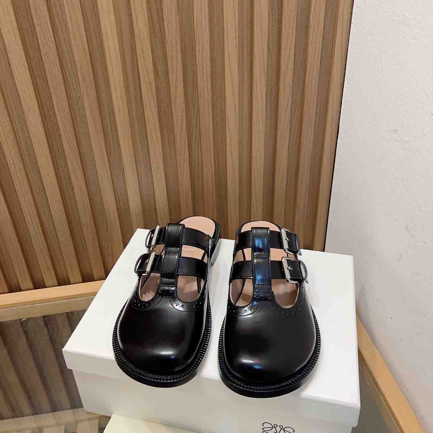 Loewe Campo Mary Jane Mule In Calfskin - FashionPlug