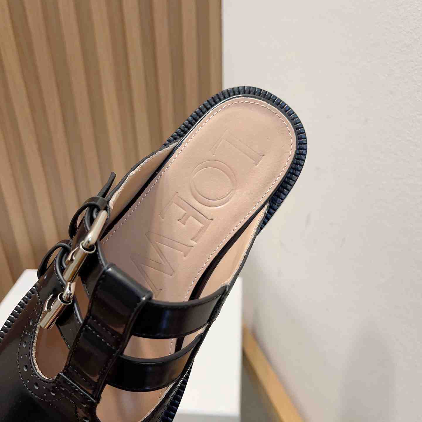 Loewe Campo Mary Jane Mule In Calfskin - FashionPlug