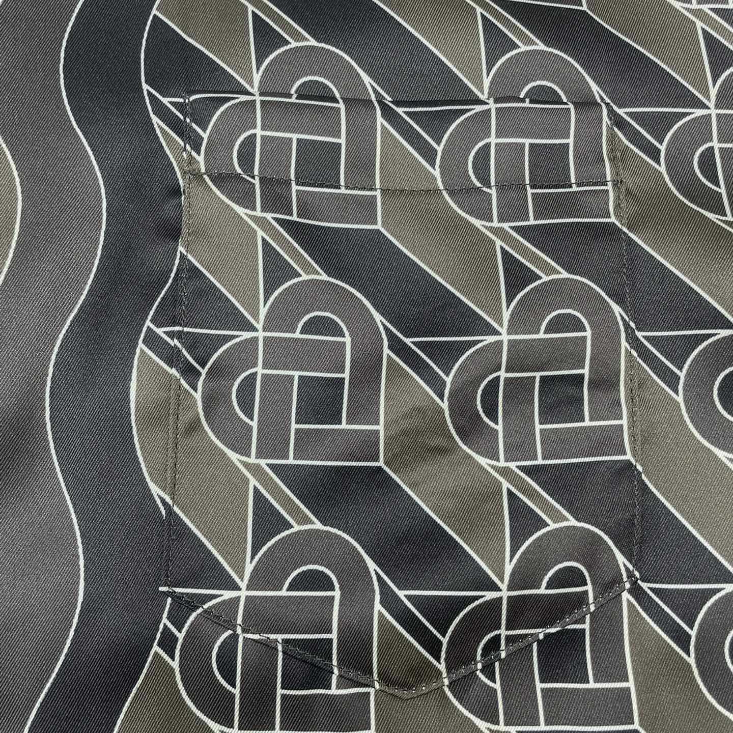 Casablanca Heart Monogram-print Silk Shirt  CA3462 - FashionPlug