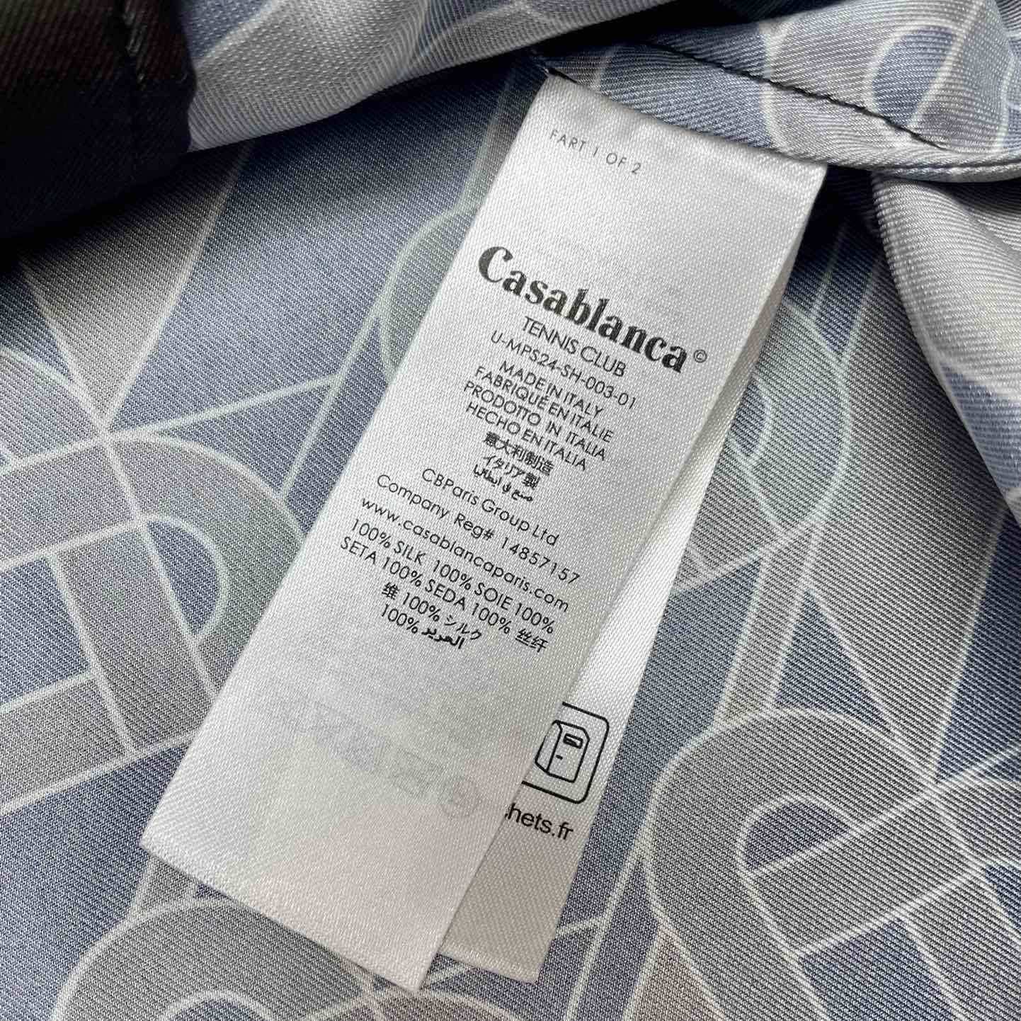 Casablanca Heart Monogram-print Silk Shirt  CA3462 - FashionPlug