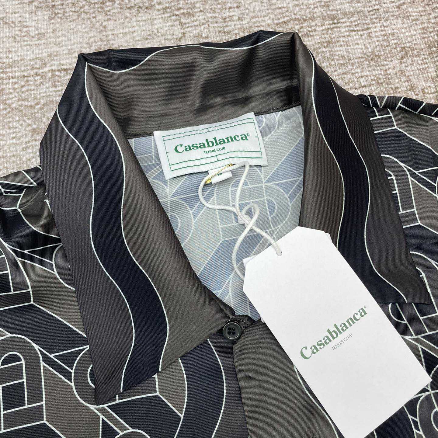 Casablanca Heart Monogram-print Silk Shirt  CA3462 - FashionPlug