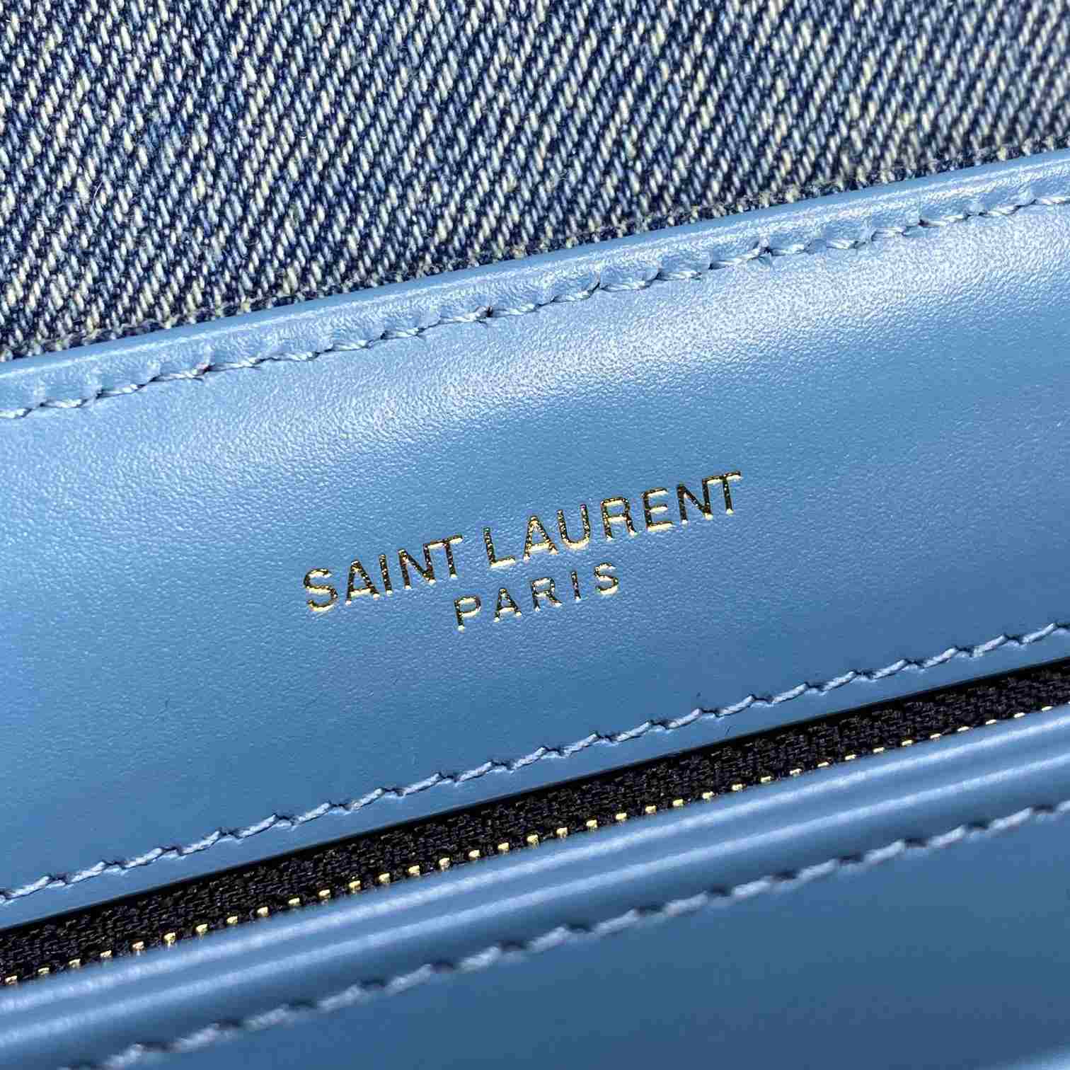 Saint Laurent Denim Shoulder Bag （0x7x15cm） - FashionPlug