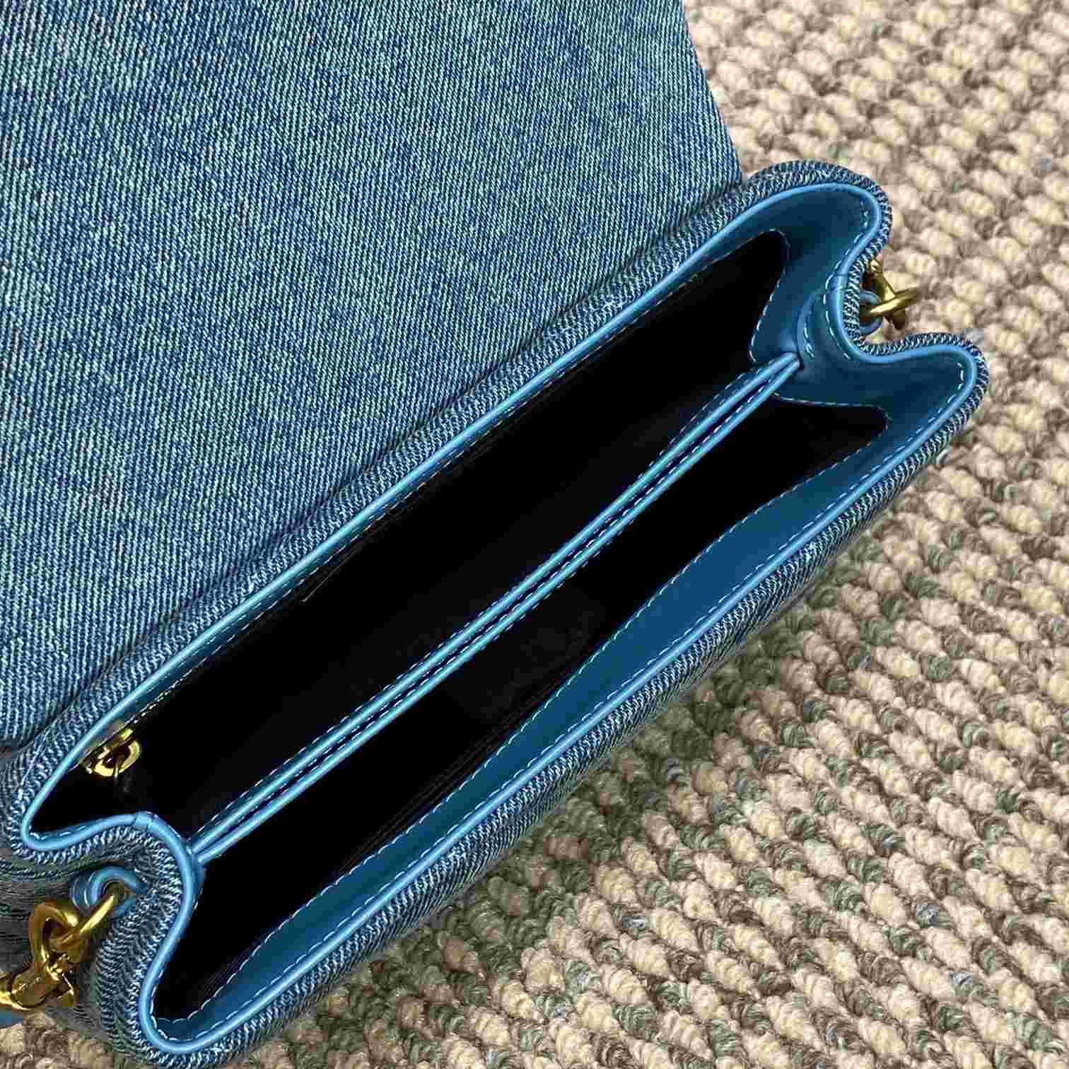 Saint Laurent Denim Shoulder Bag （0x7x15cm） - FashionPlug