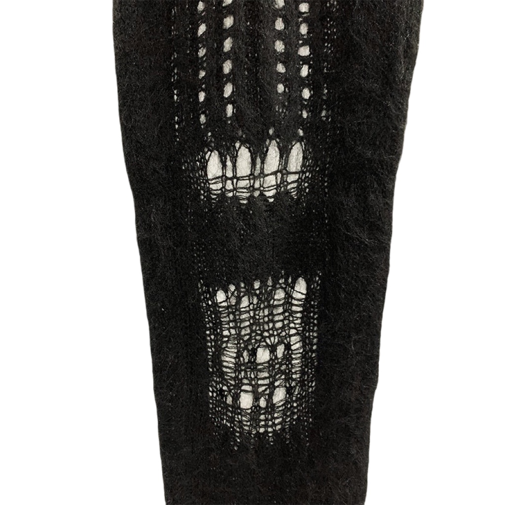 Rick Owens Ziggy Ripped Knitted Skirt - FashionPlug