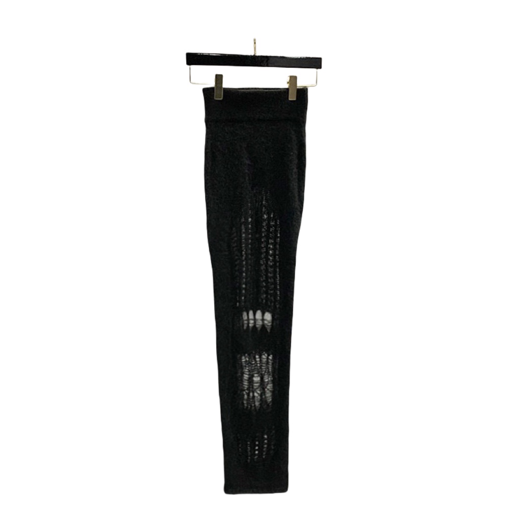 Rick Owens Ziggy Ripped Knitted Skirt - FashionPlug
