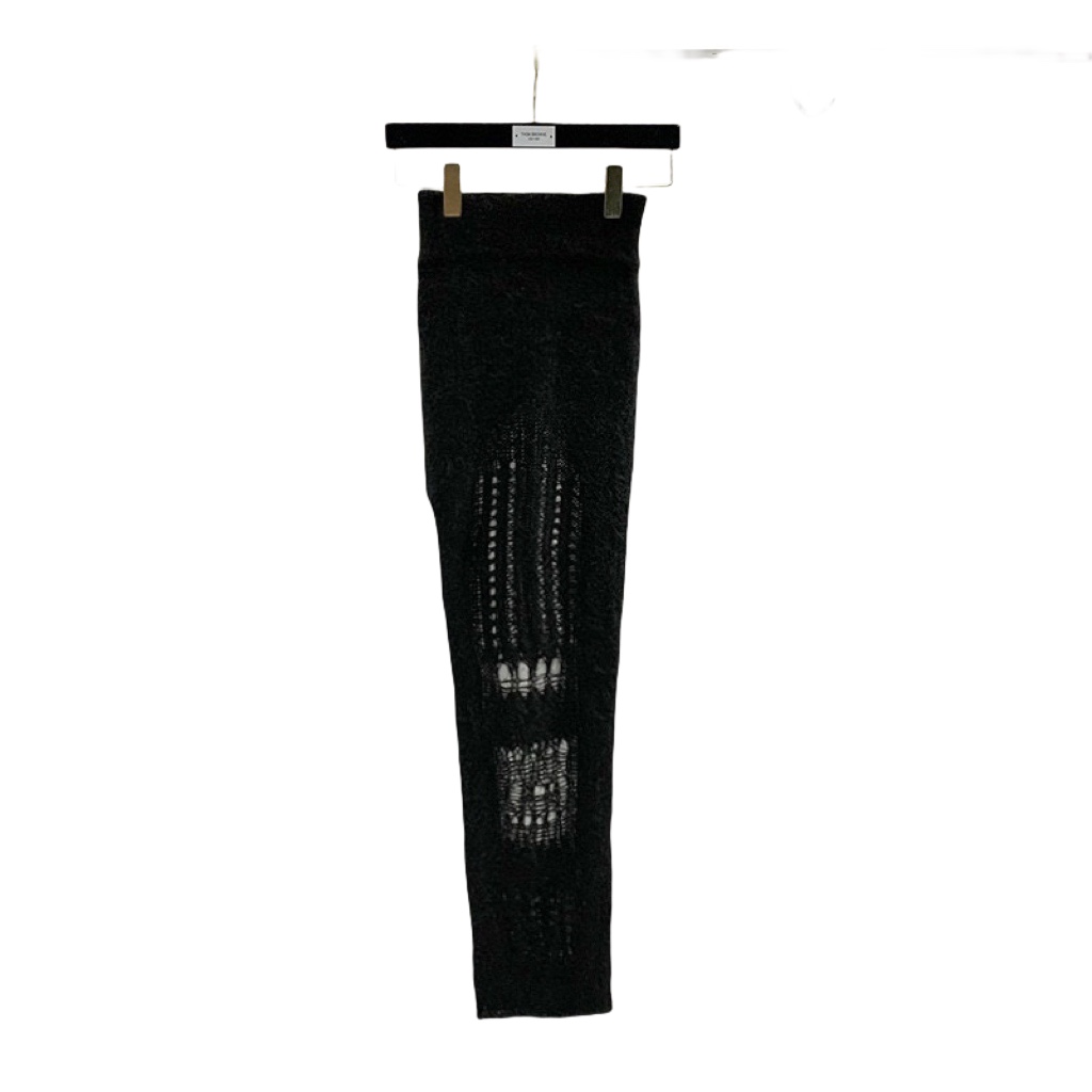 Rick Owens Ziggy Ripped Knitted Skirt - FashionPlug