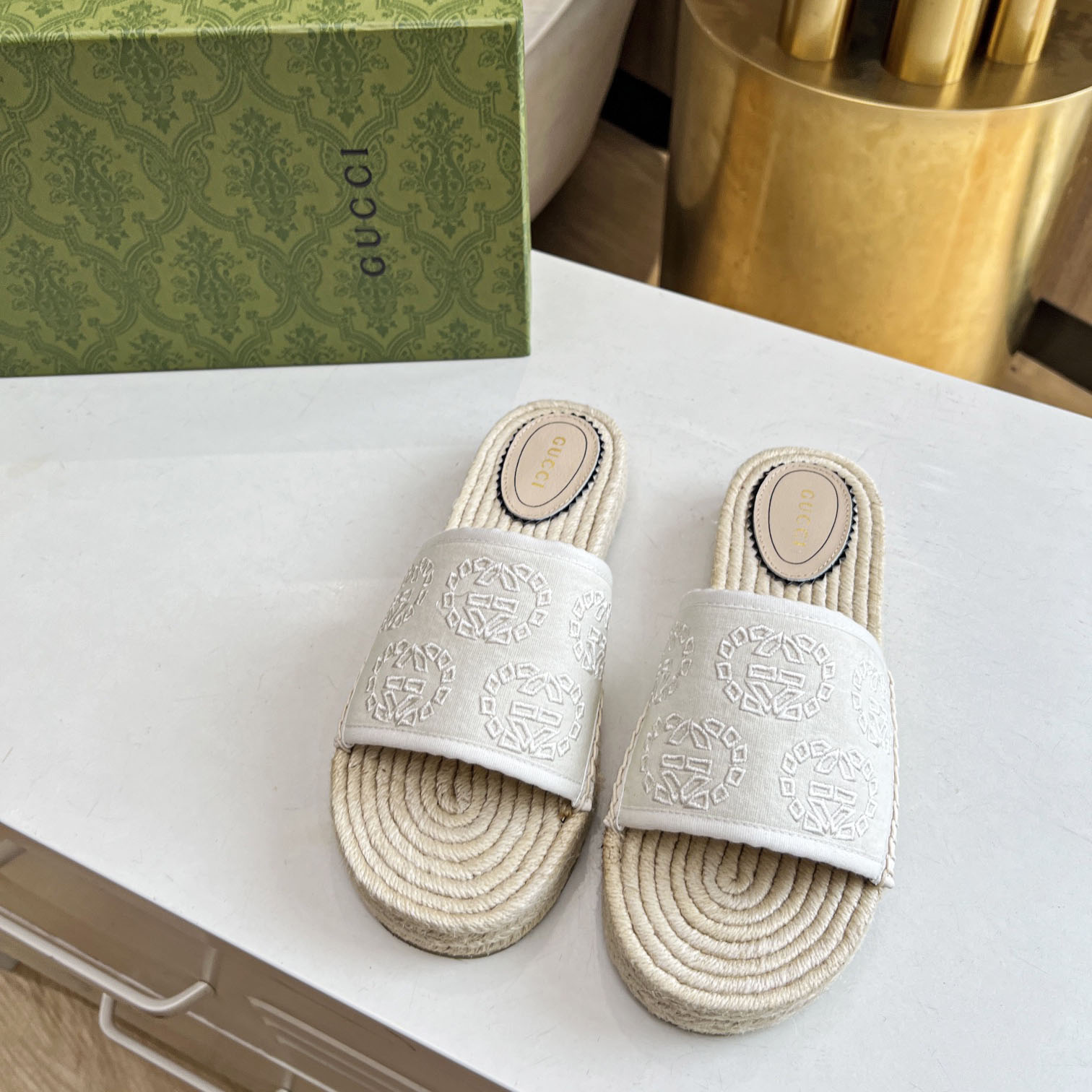 Gucci Women's Interlocking G Espadrille Sandal - FashionPlug