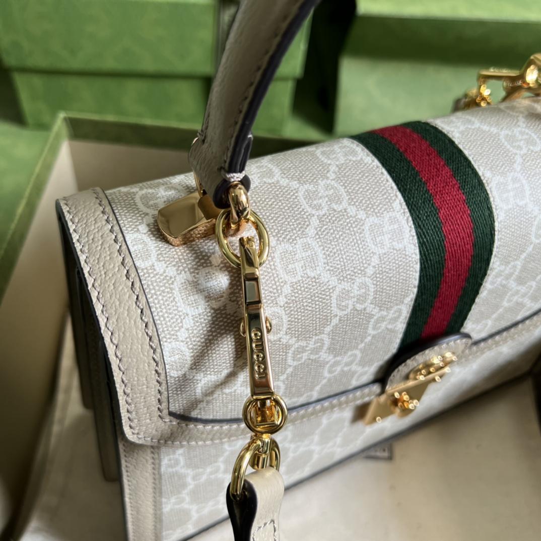 Gucci Ophidia GG Small Top Handle Bag(25-17.5-7cm) - FashionPlug