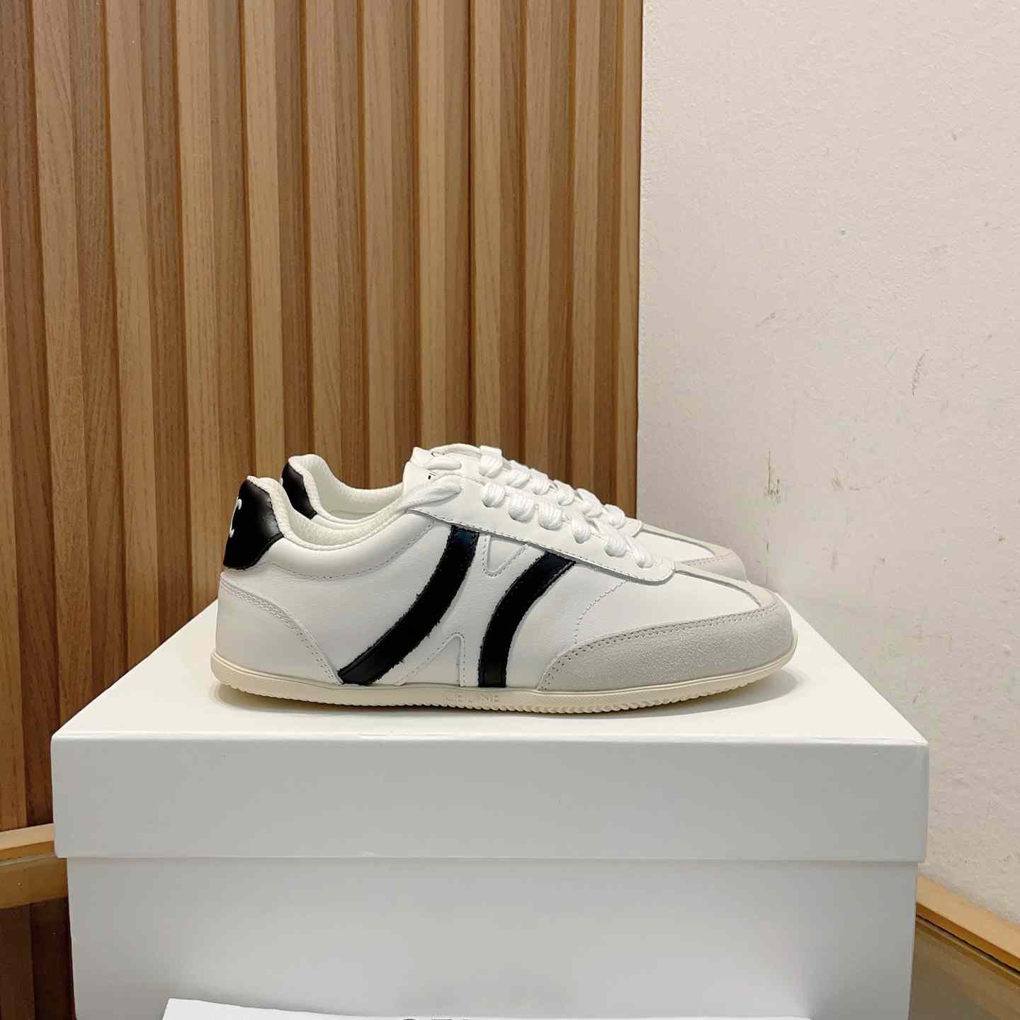 Celine Jogger Low Lace-up Sneaker In Calfskin & Suede Calfskin - FashionPlug