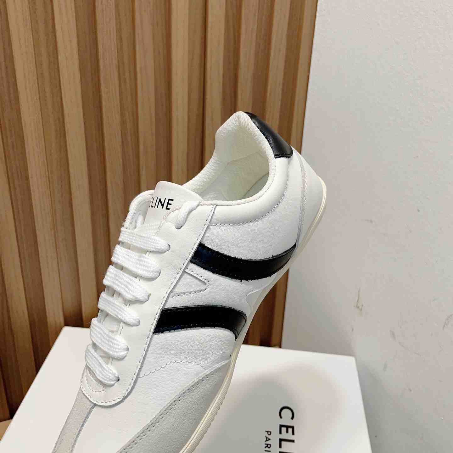 Celine Jogger Low Lace-up Sneaker In Calfskin & Suede Calfskin - FashionPlug
