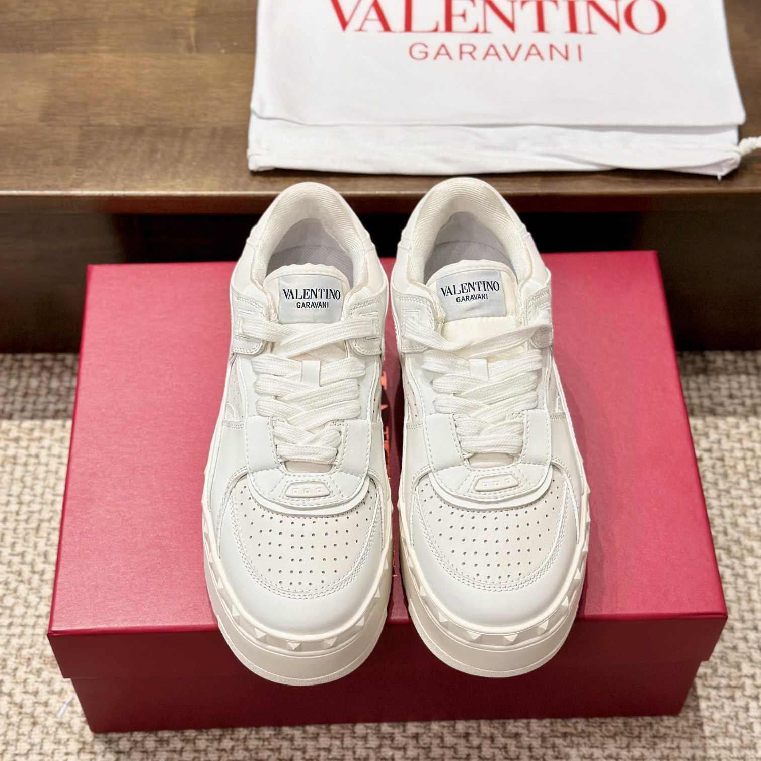 Valenti Garavani Freedots XL Leather Sneakers - FashionPlug