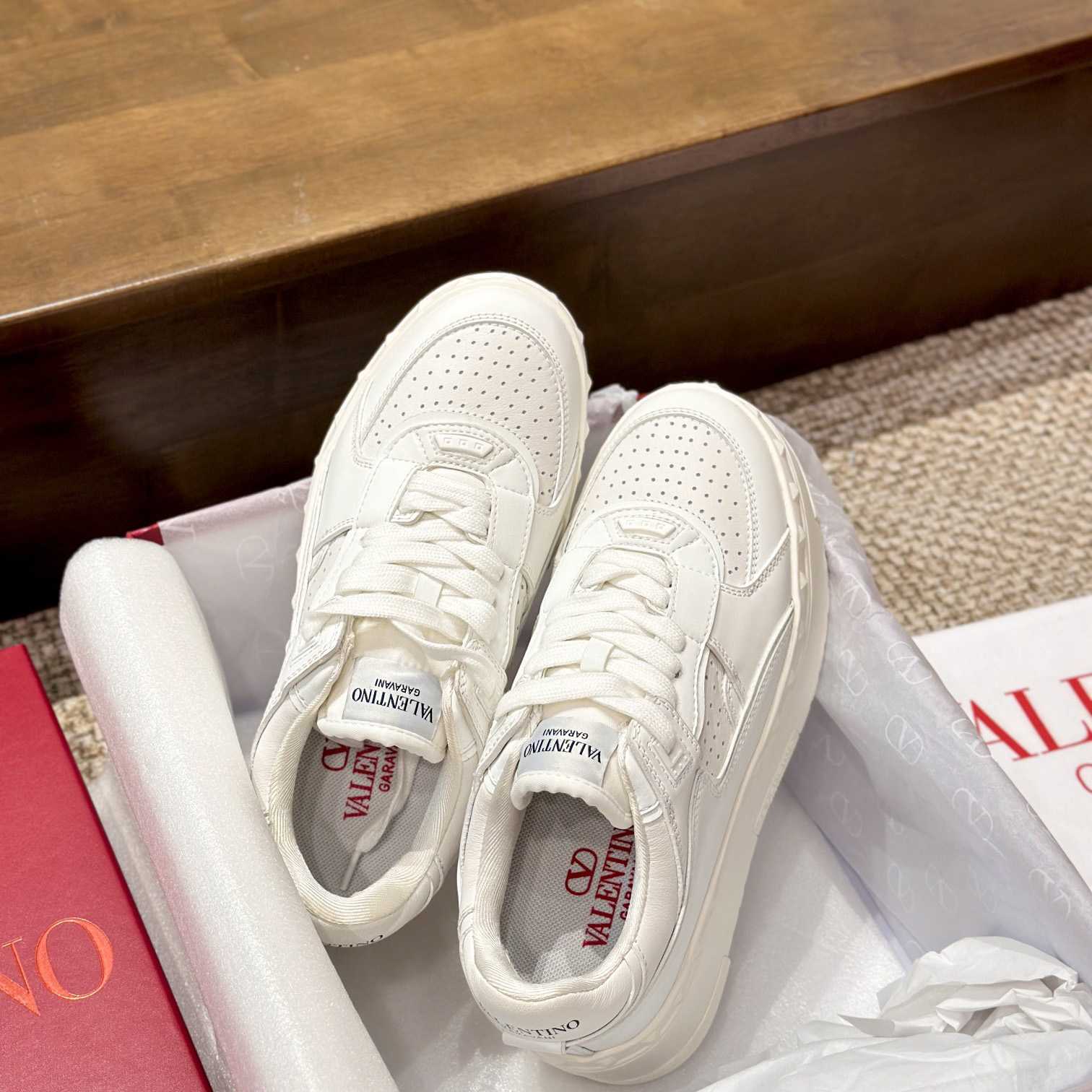 Valenti Garavani Freedots XL Leather Sneakers - FashionPlug