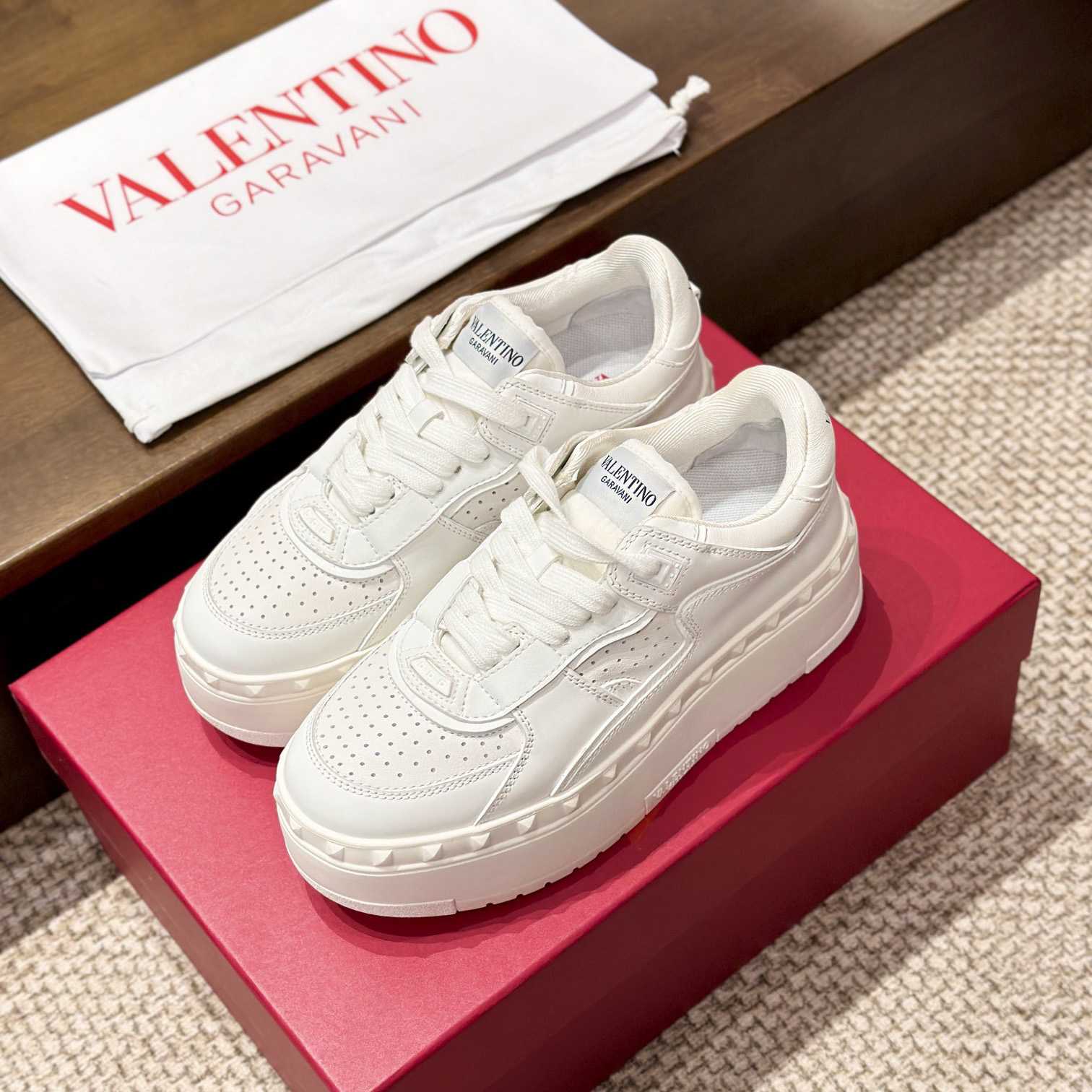 Valenti Garavani Freedots XL Leather Sneakers - FashionPlug