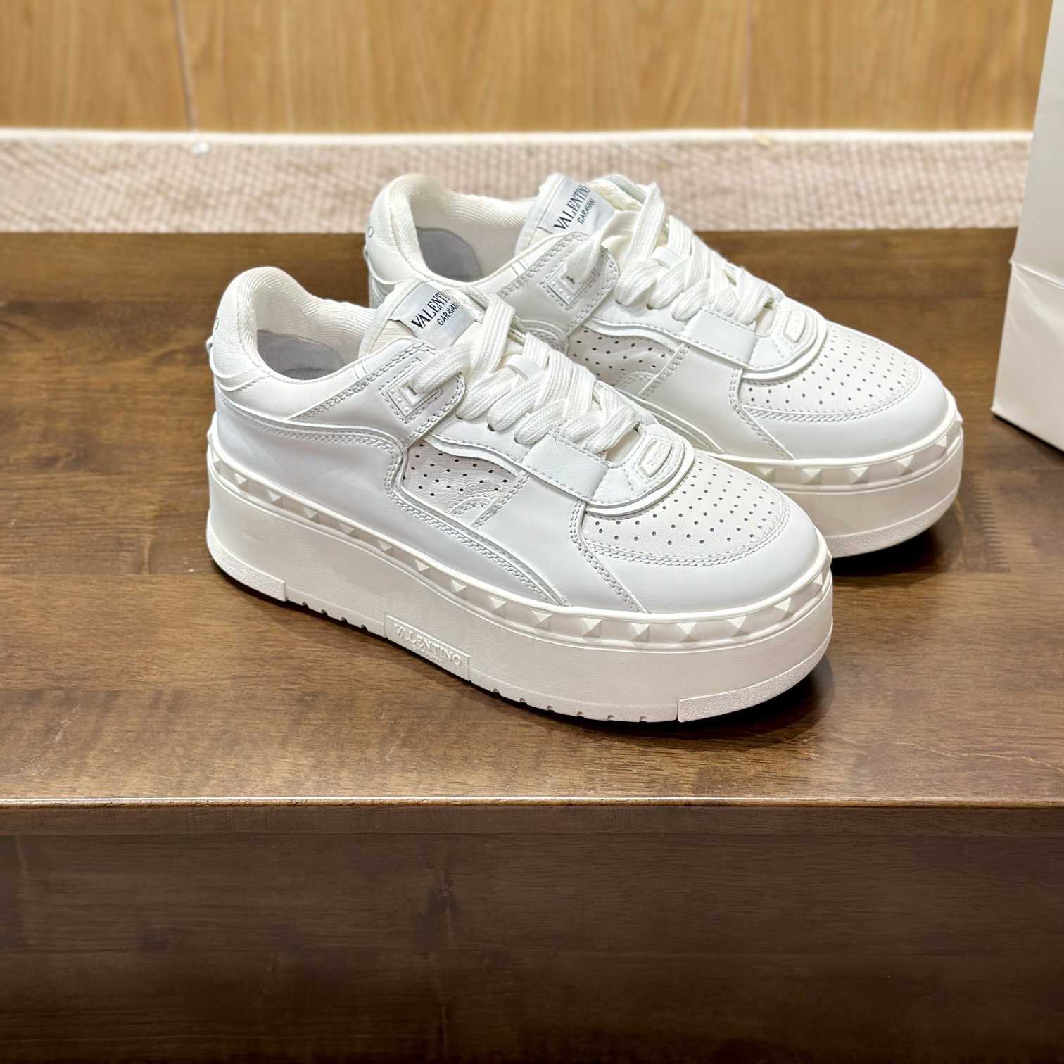 Valenti Garavani Freedots XL Leather Sneakers - FashionPlug