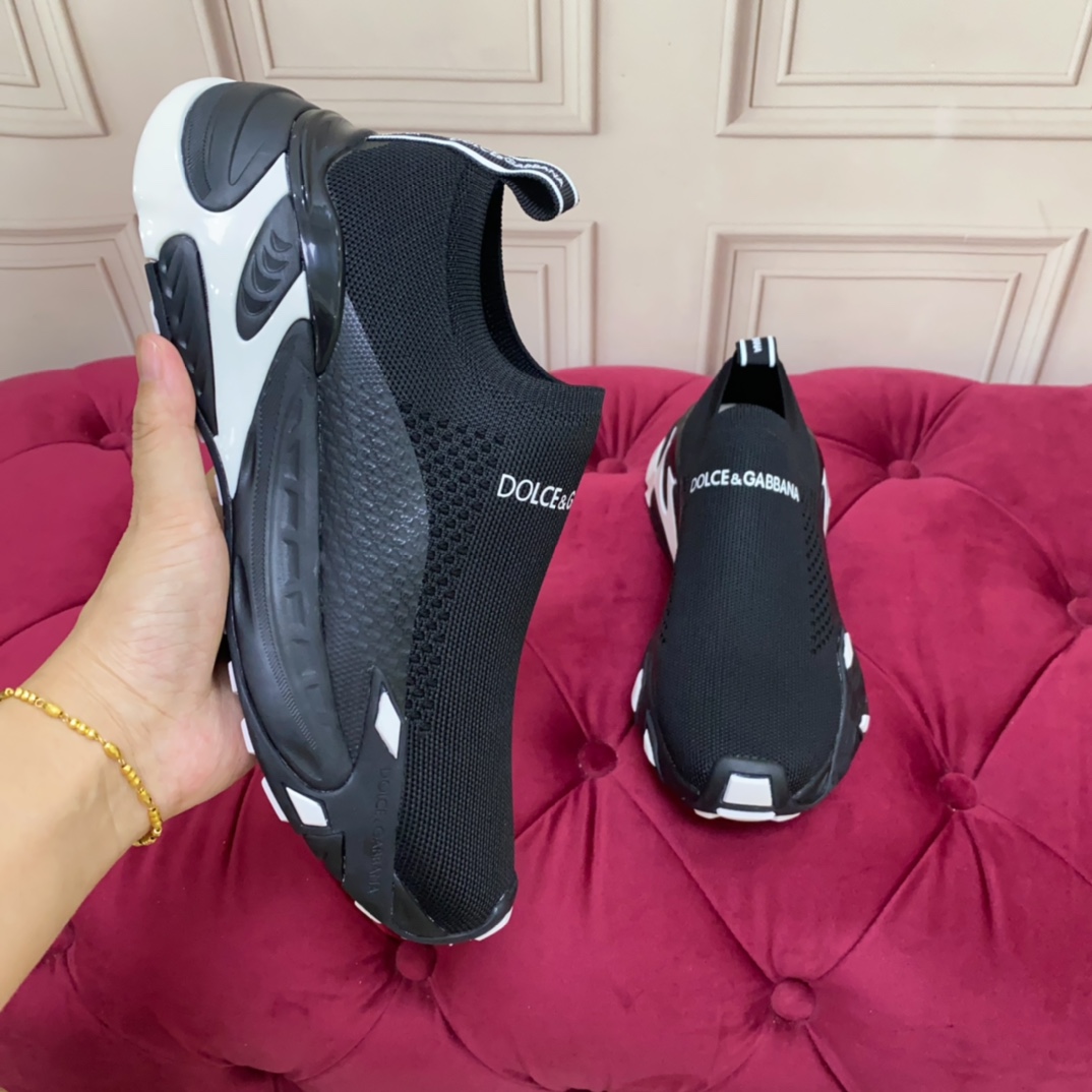 Dolce & Gabbana Stretch Mesh Fast Sneaker 'Black' - FashionPlug