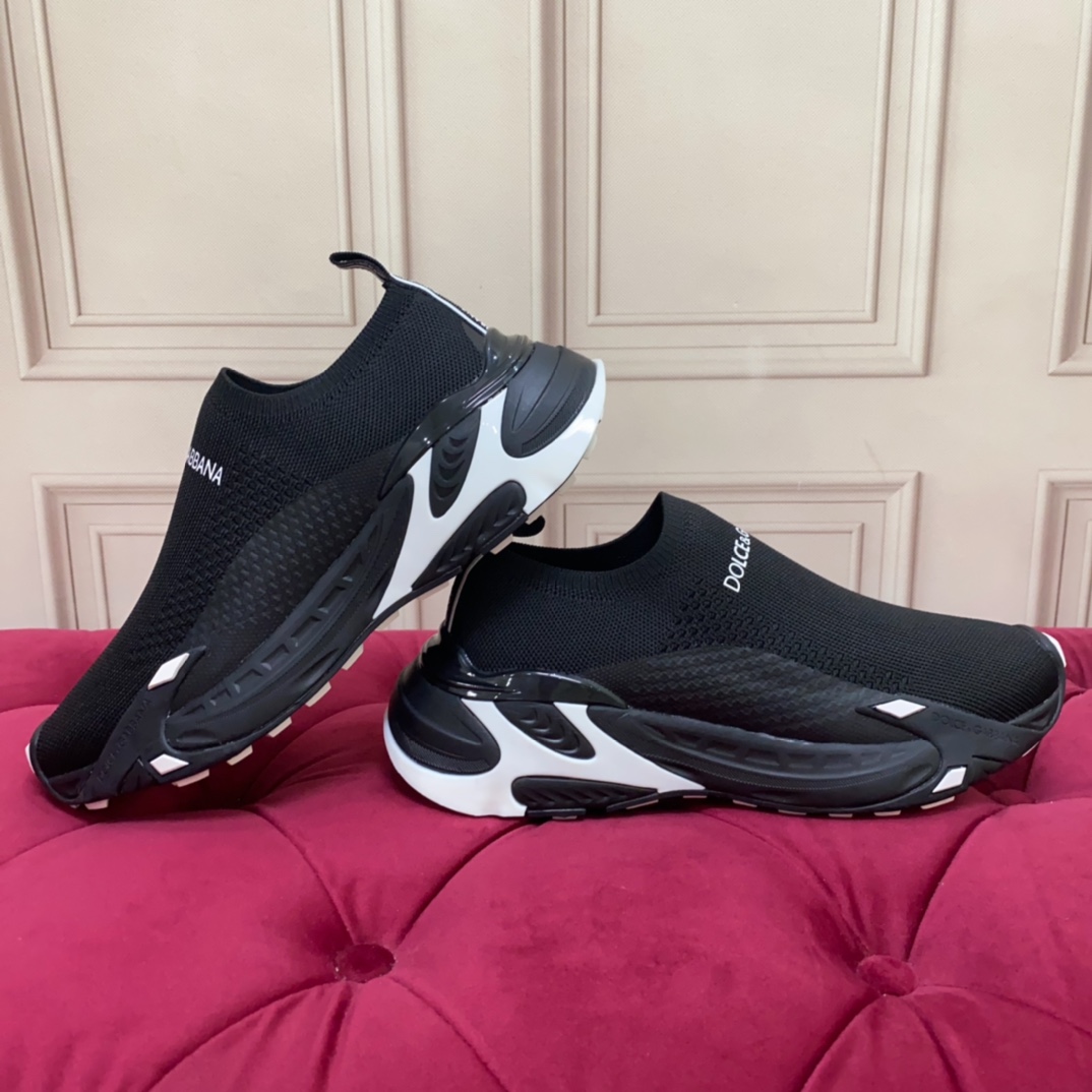 Dolce & Gabbana Stretch Mesh Fast Sneaker 'Black' - FashionPlug