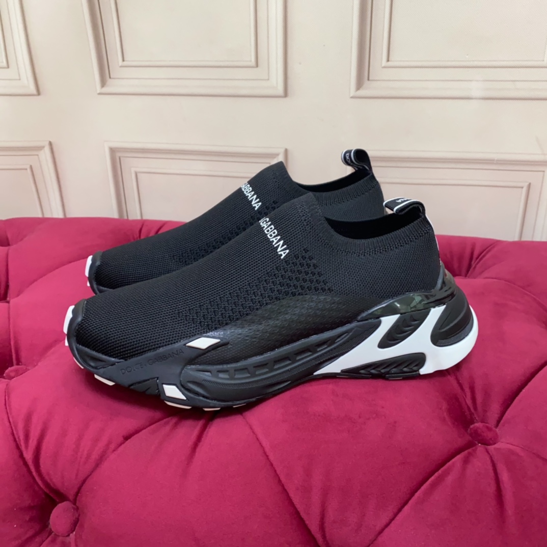 Dolce & Gabbana Stretch Mesh Fast Sneaker 'Black' - FashionPlug