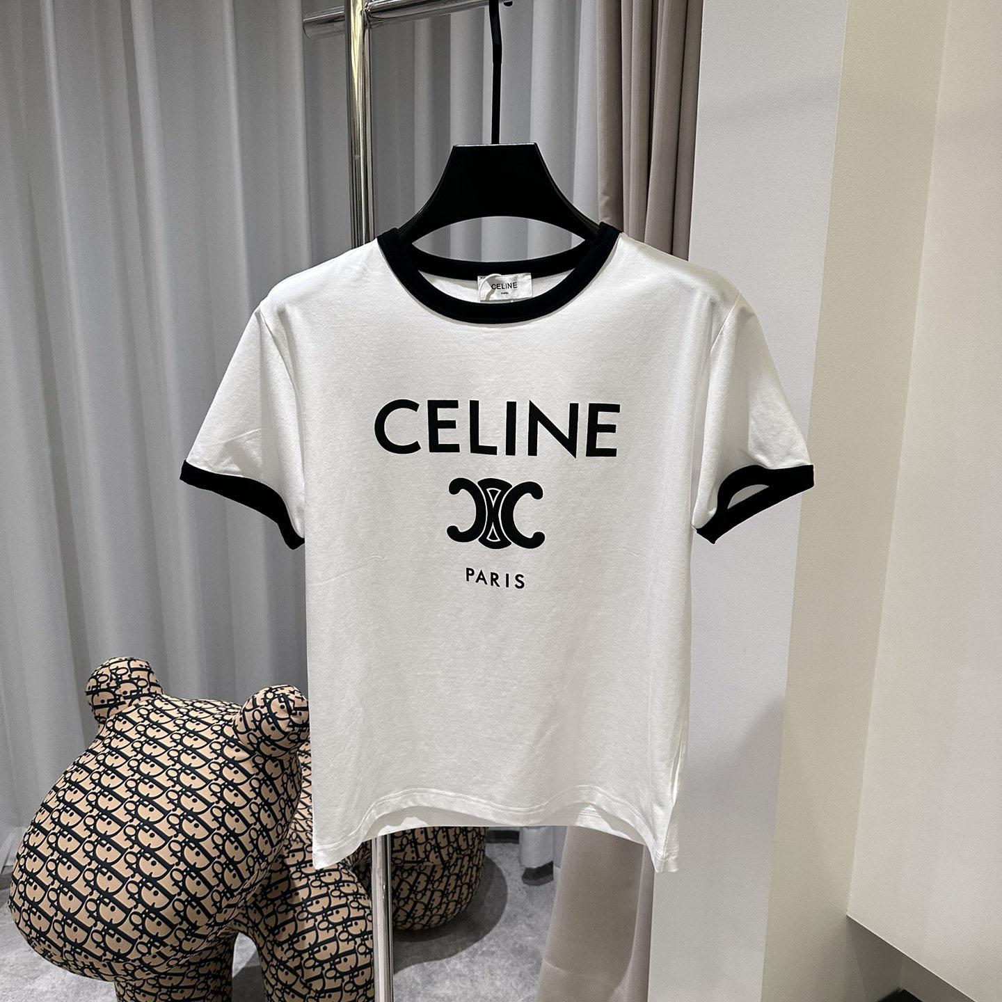 Celine Paris T-shirt In Cotton Jersey - FashionPlug