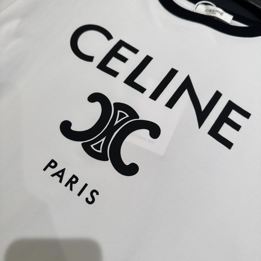 Celine Paris T-shirt In Cotton Jersey - FashionPlug