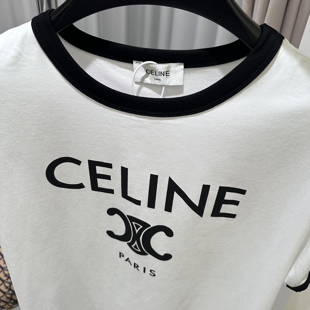 Celine Paris T-shirt In Cotton Jersey - FashionPlug