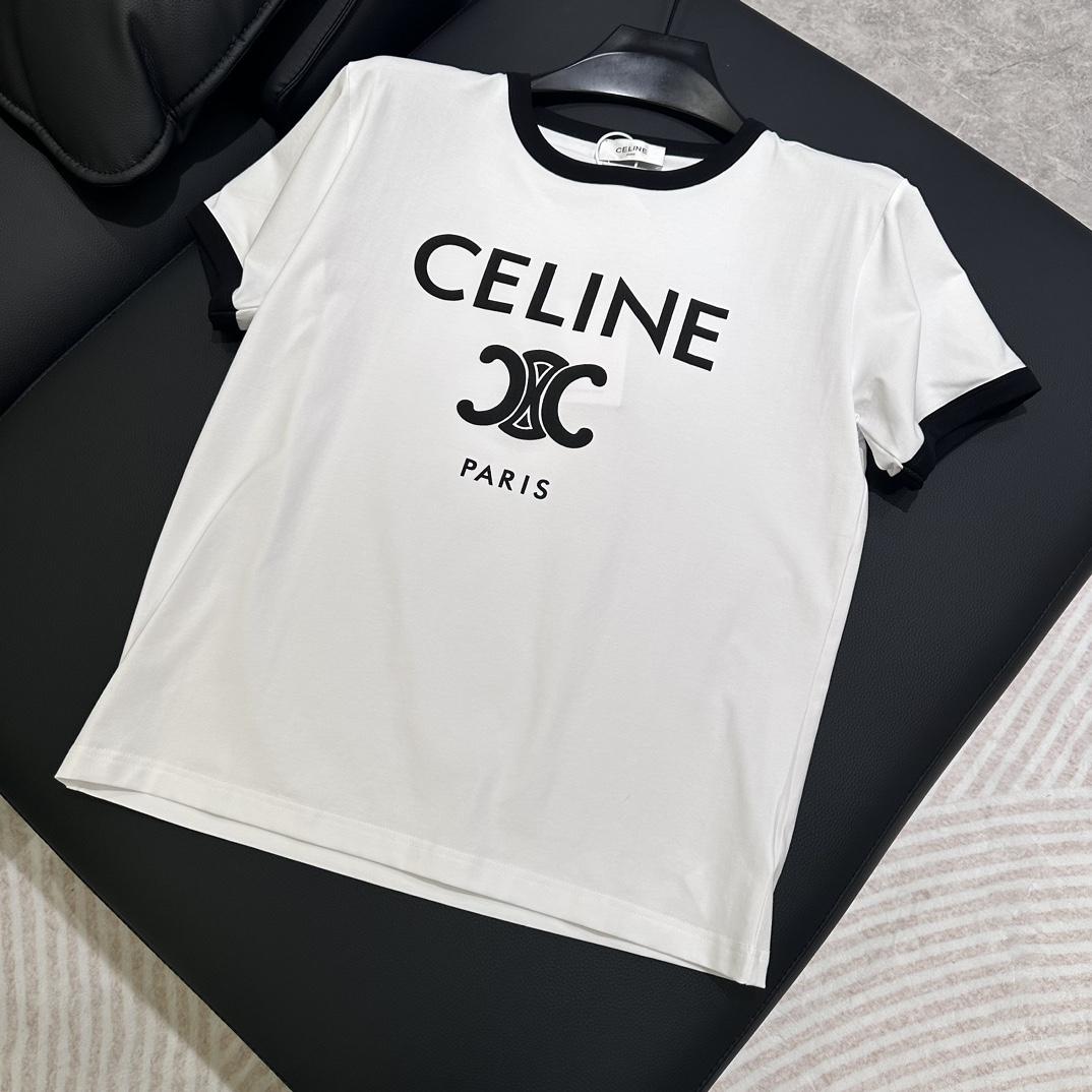 Celine Paris T-shirt In Cotton Jersey - FashionPlug