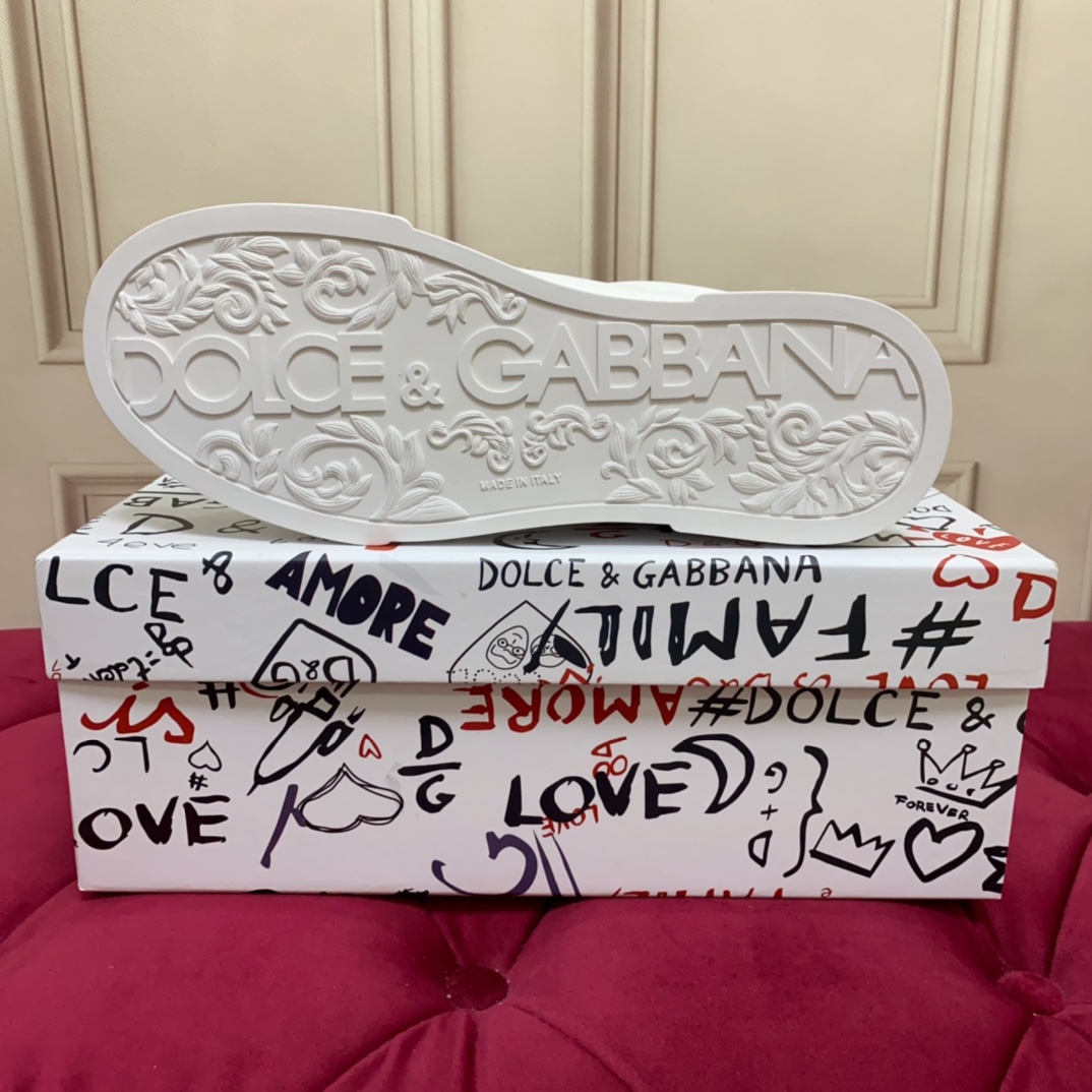 Dolce & Gabbana Calfskin Portofino sneakers   - FashionPlug