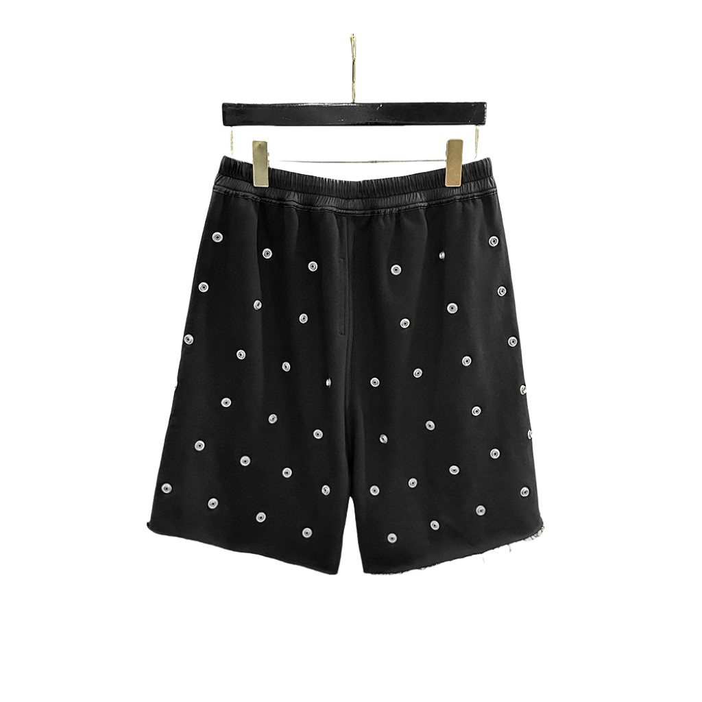 Rick Owens DRKSHDW Embellished Cotton Shorts - FashionPlug