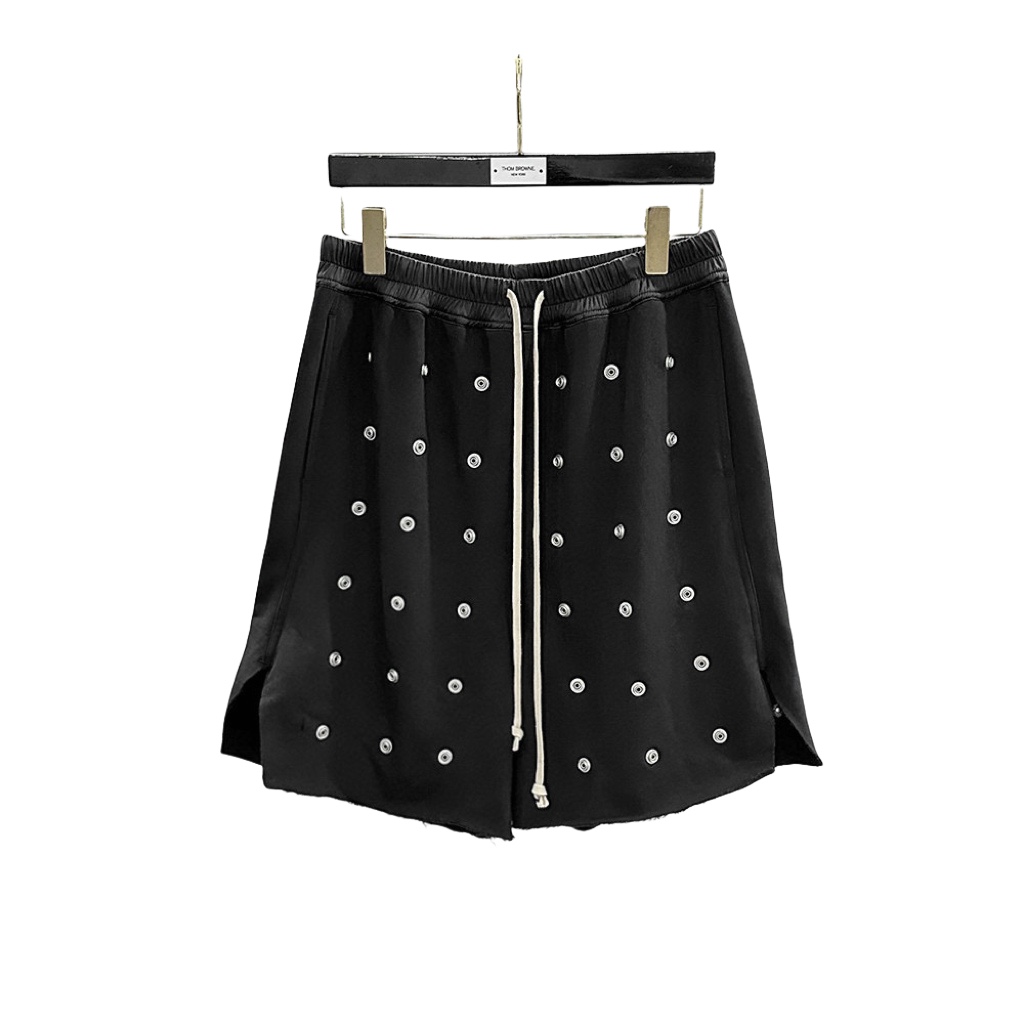 Rick Owens DRKSHDW Embellished Cotton Shorts - FashionPlug