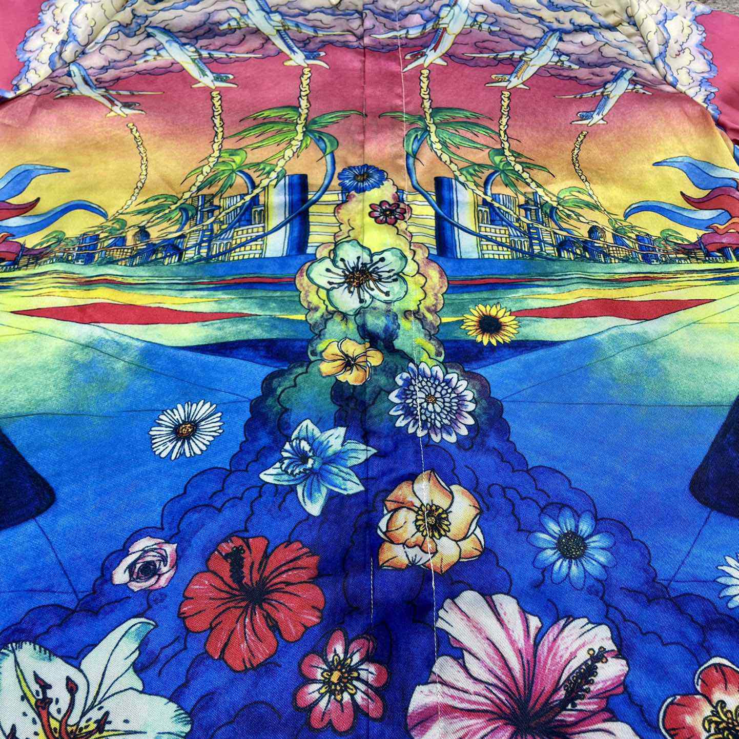 Casablanca Graphic-Print Silk Shirt  CA3464 - FashionPlug