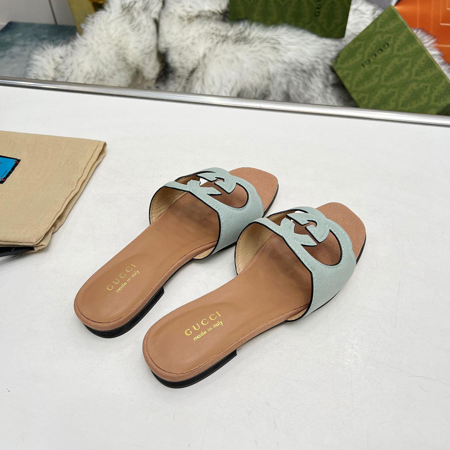 Gucci Women's Interlocking G Cut-out Sandal - FashionPlug