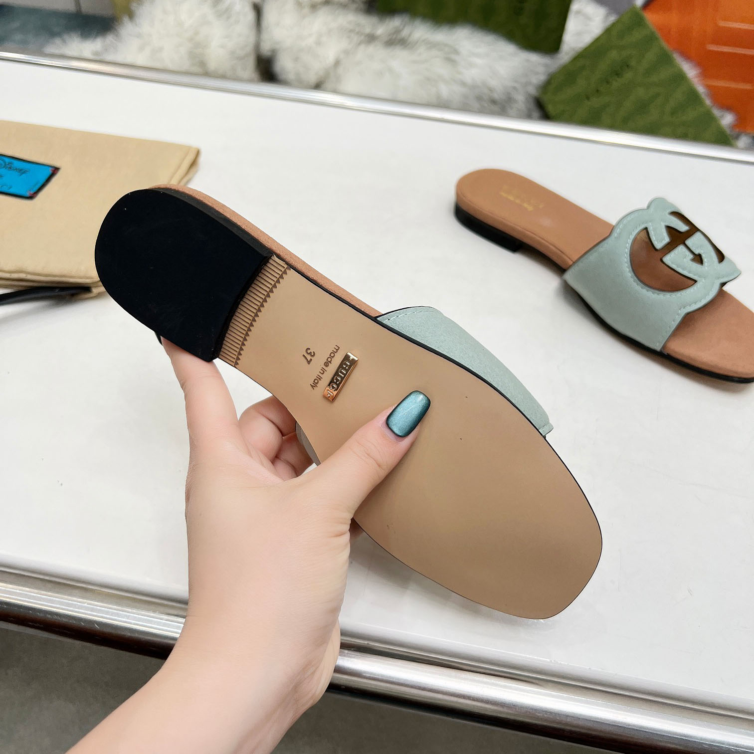 Gucci Women's Interlocking G Cut-out Sandal - FashionPlug