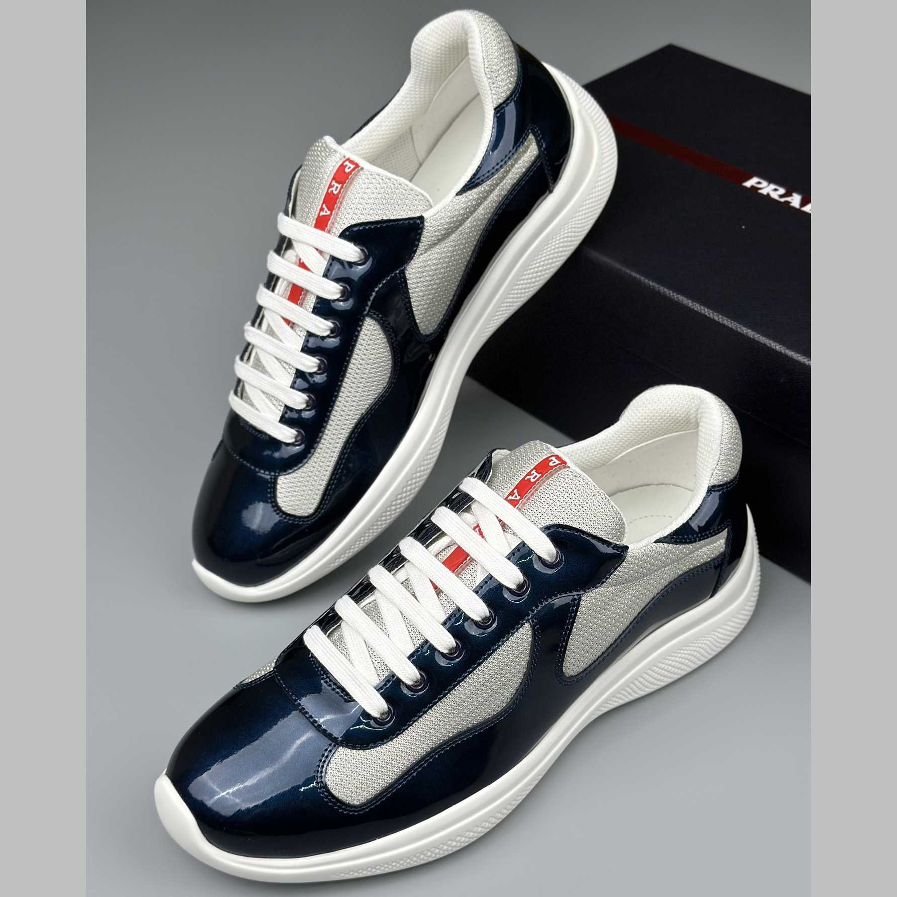 Prada America's Cup Biker Fabric Sneakers - FashionPlug