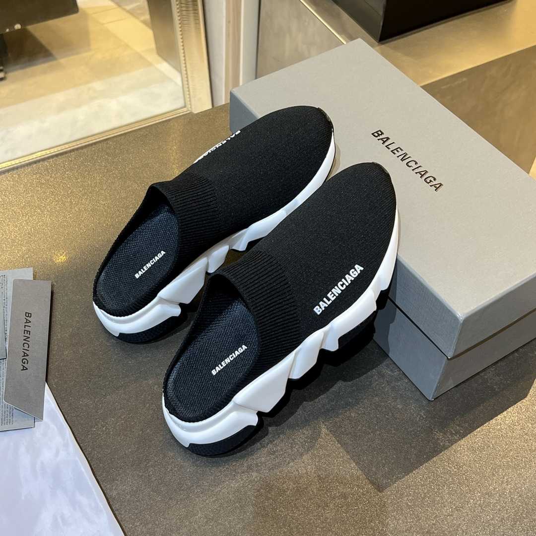 Balenciaga Speed Knitted Mule Sneakers - FashionPlug