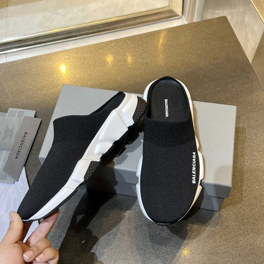 Balenciaga Speed Knitted Mule Sneakers - FashionPlug