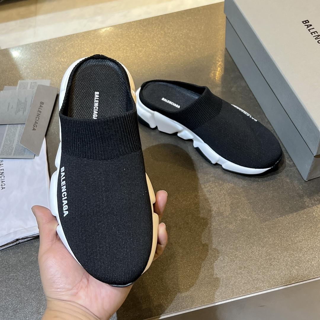 Balenciaga Speed Knitted Mule Sneakers - FashionPlug