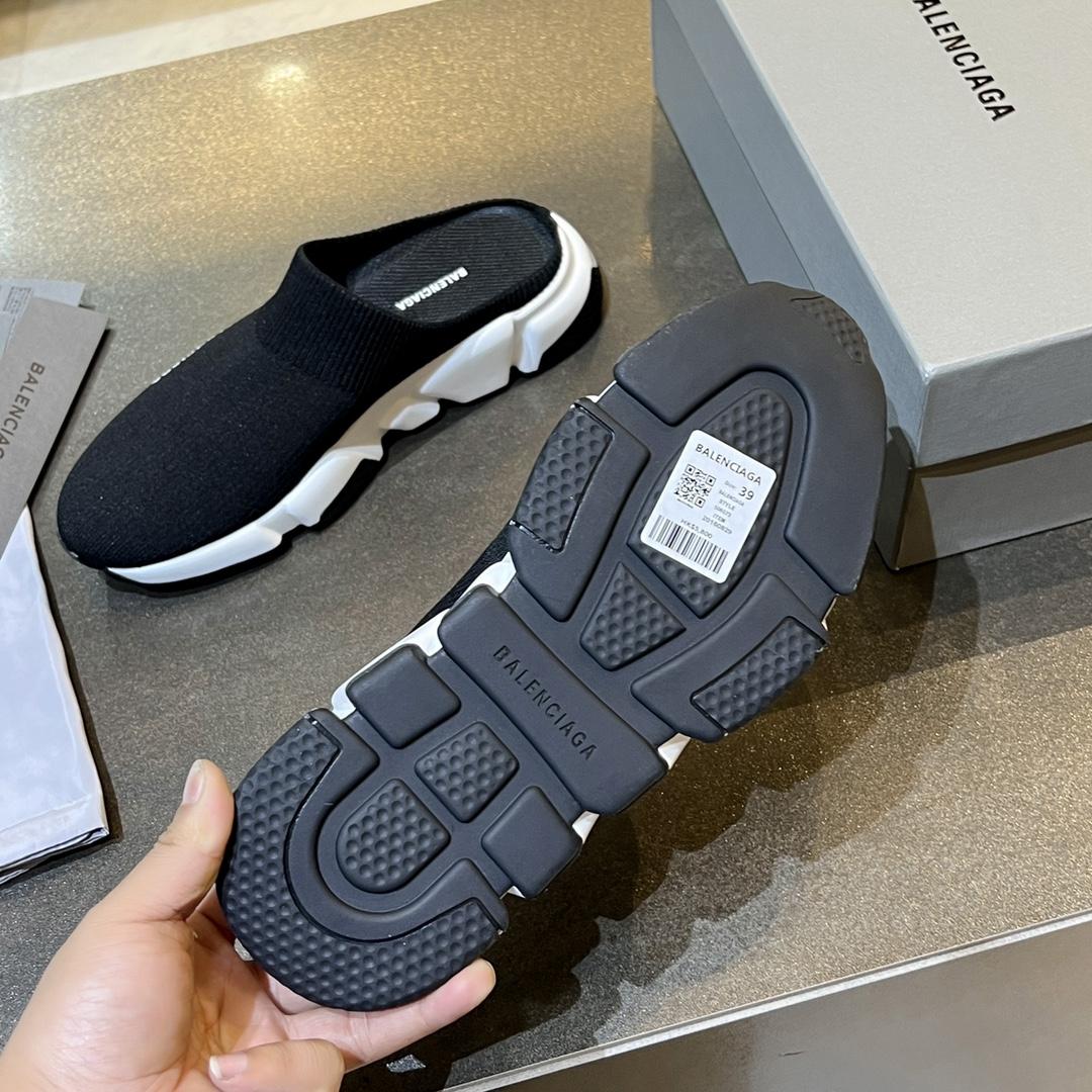 Balenciaga Speed Knitted Mule Sneakers - FashionPlug