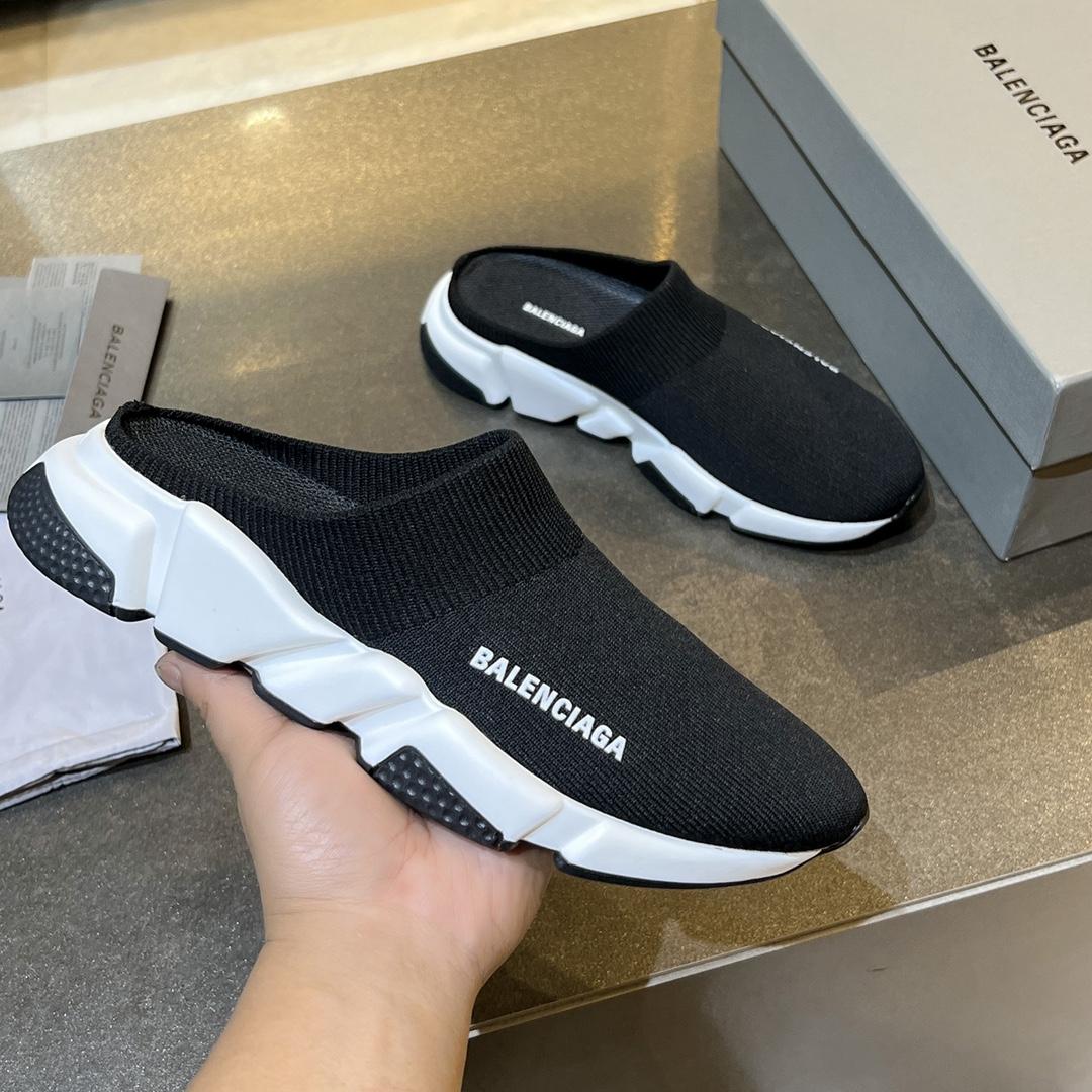 Balenciaga Speed Knitted Mule Sneakers - FashionPlug