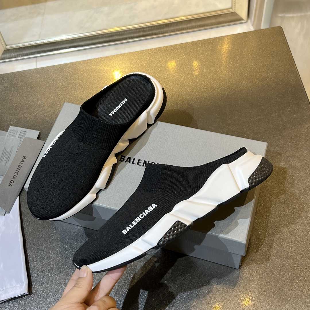 Balenciaga Speed Knitted Mule Sneakers - FashionPlug