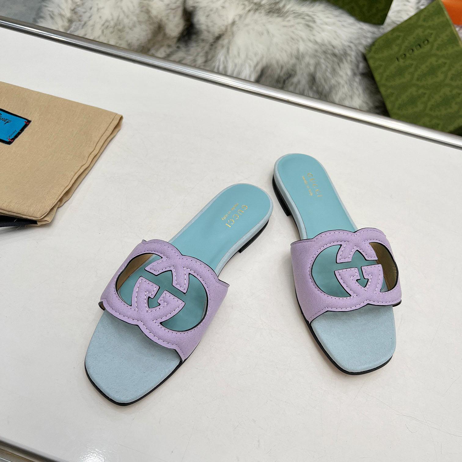 Gucci Women's Interlocking G Cut-out Sandal - FashionPlug