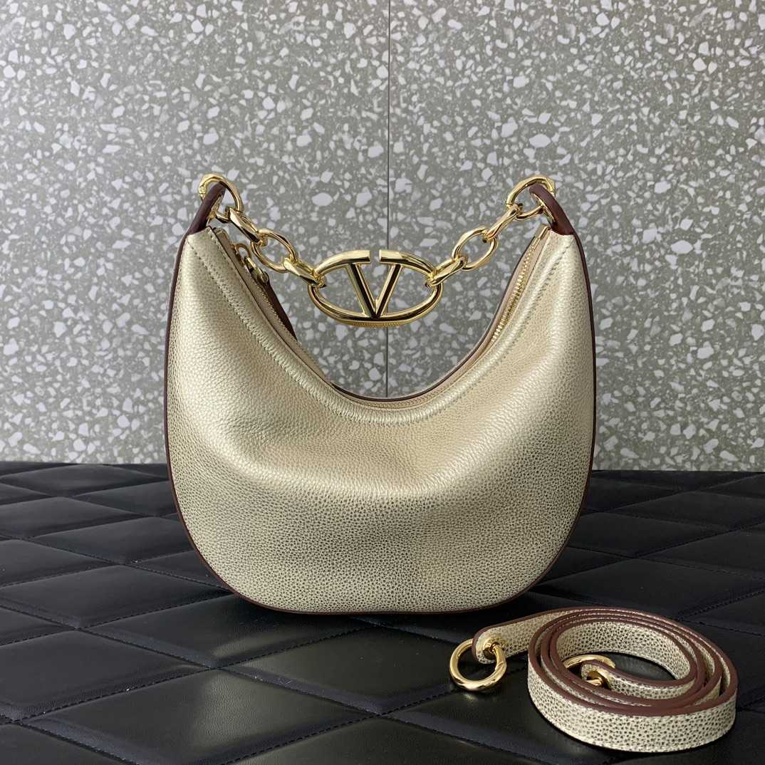 Valenti Garavani VLogo Moon Shoulder Bag (20*23*8cm) - FashionPlug