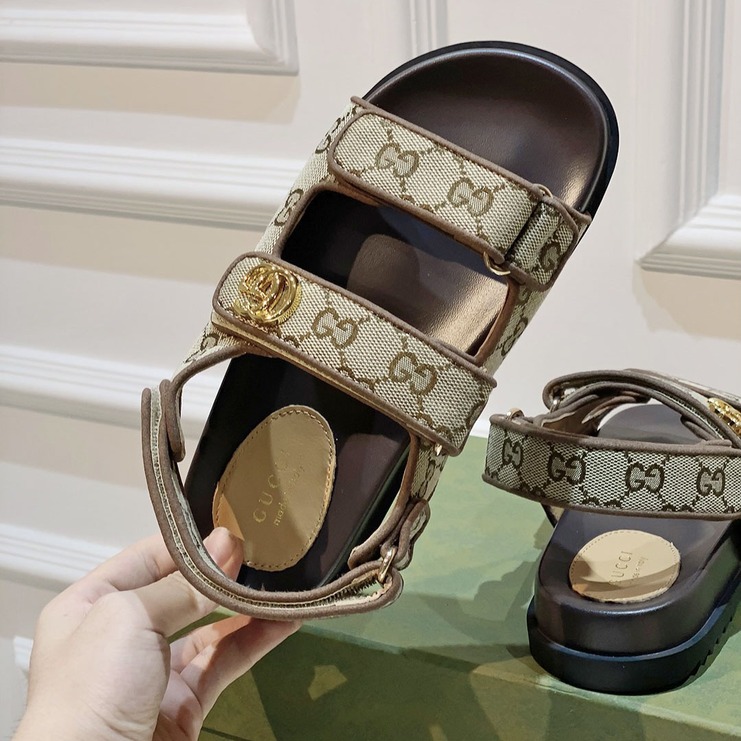 Gucci Women's Double G Sandal  - FashionPlug
