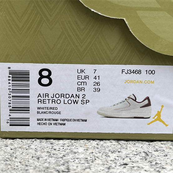 Air Jordan 2 Low “Chinese New Year” Sneakers    FJ3468-100  - FashionPlug